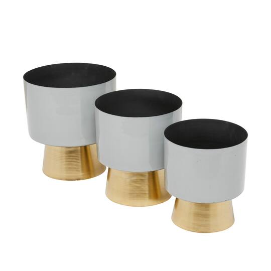 Grey Modern Planter, Set of 3" 11", 10", 9"